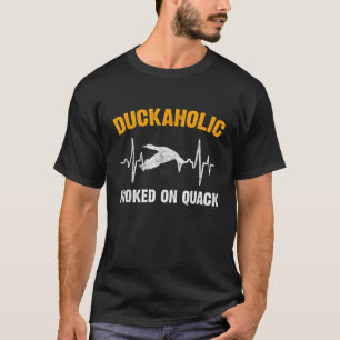 Camiseta Duckaholic viciado em caçador de pato-bico