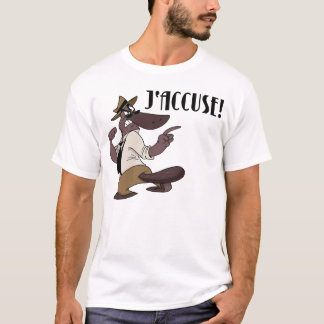 Camiseta Duckbill do tijolo: J'Accuse!