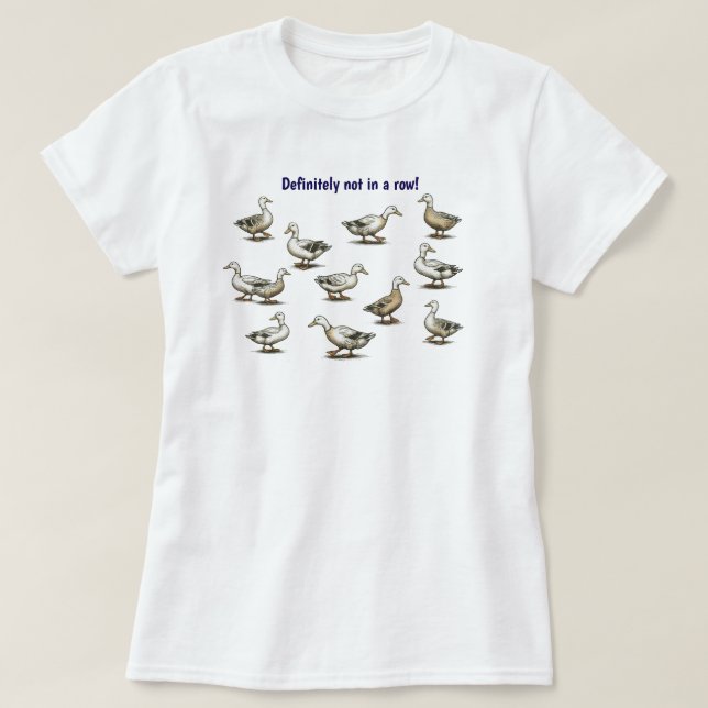 Camiseta Ducks in a row (Frente do Design)