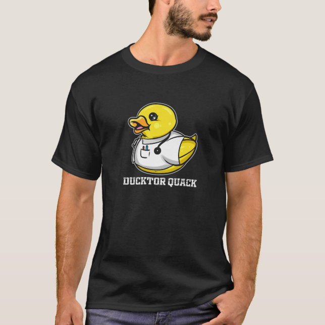 Camiseta Ducktor Quack - Funny Rubber Duck Doctor (Frente)