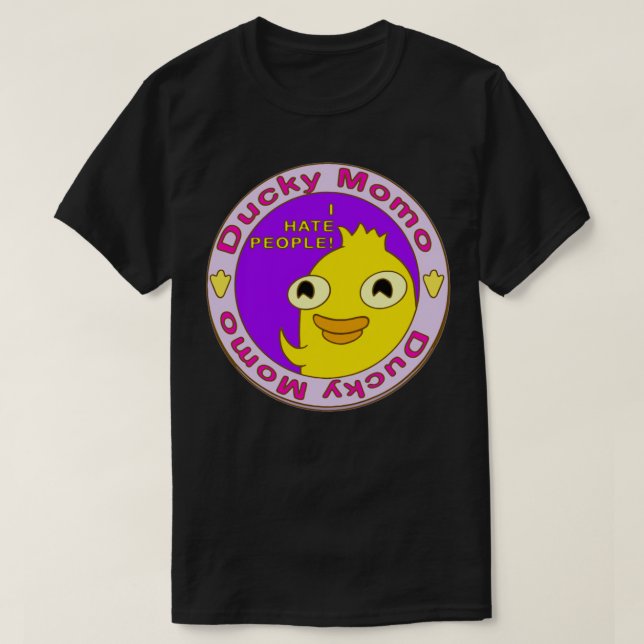 Camiseta Ducky Momo I Odeio Pessoas (Frente do Design)