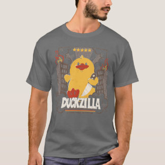 Camiseta Duckzilla Engraçado de Pato Engraçado por Tobe Fon
