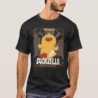 Camiseta Duckzilla Engraçado de Pato Engraçado por Tobe Fon