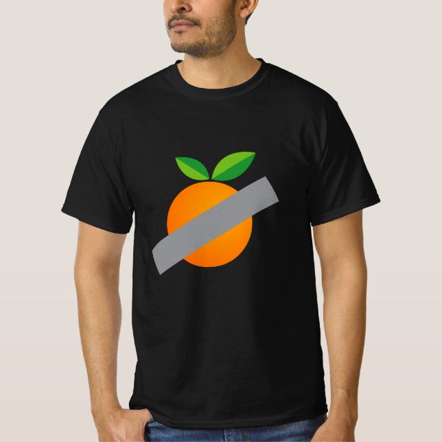 Camiseta Duct-taped orange comical art (Frente)