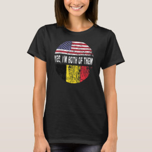 Camiseta Duel Flag Bélgica e cidadão americano duelo