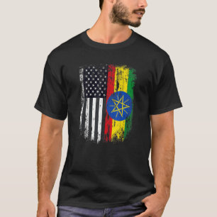 Camiseta Duel Flag Etiópia e cidadão americano Duel