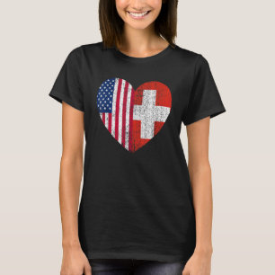 Camiseta Duel Heart Suiça e cidadão americano duel