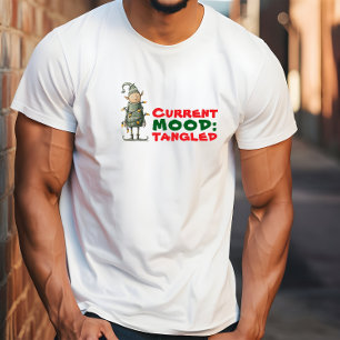 Camiseta Duende de desenho vintage Enrolado em Luzes irônic