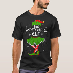 Camiseta Duende de Jardim de Infância Natal Família Meninas