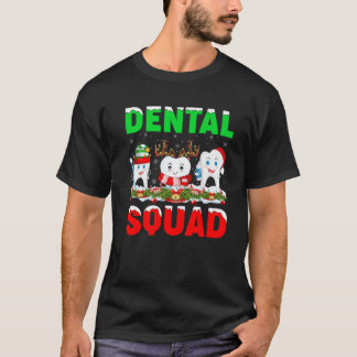 Camiseta Duende dos Renas de Natal Dentes Equipe Odontológi