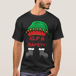 Camiseta Duende E Segurança, Divertido Duende De Saúde E Se