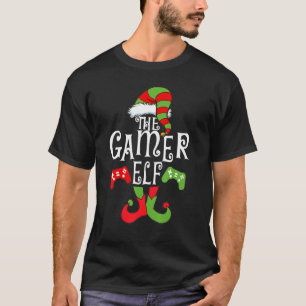 Camiseta Duende Gamer Combinando Natal Xmas Pijama Homens,