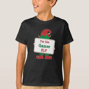 Camiseta Duende Gamer   Duende de Natal Personalizado para 