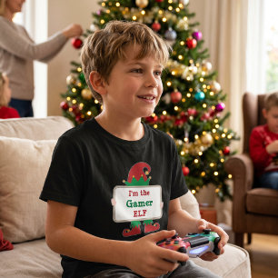 Camiseta Duende Gamer   Duende de Natal Personalizado para 