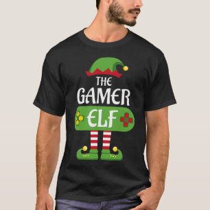 Camiseta Duende Gamer Natal Família Grupo Correspondente