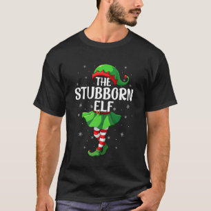 Camiseta Duende Teimoso Natal Meninas Mulheres Esquadrão Du