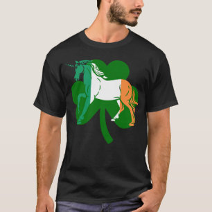 Camiseta Duende Unicórnio Cavalo Sorte Trevo São Patrício u