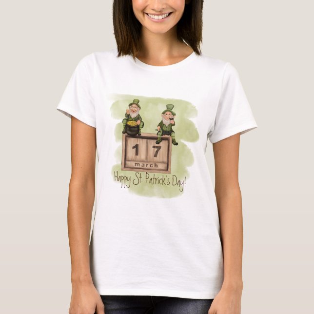 Camiseta Duendes Caprichosos Dia de São Patrício (Frente)