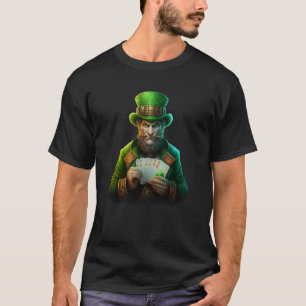 Camiseta Duendes do cassino segurando carta de pôquer Dia d