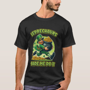 Camiseta Duendes Me Fizeram Fazer Isso Travessuras Divertid