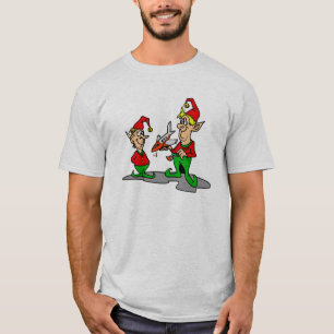 Camiseta duendes que pintam o avião