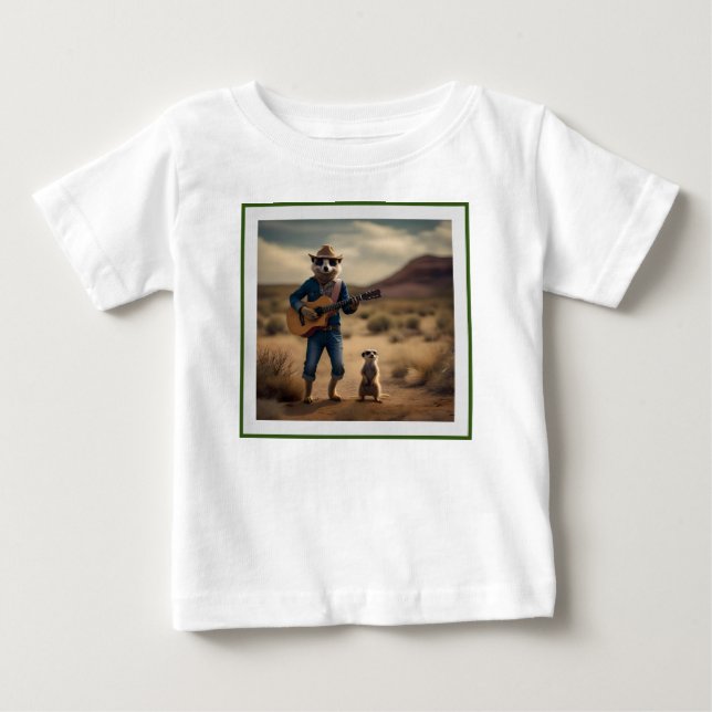 Camiseta Dueto de Suricata: Tocando Junto em Harmonia, (Frente)