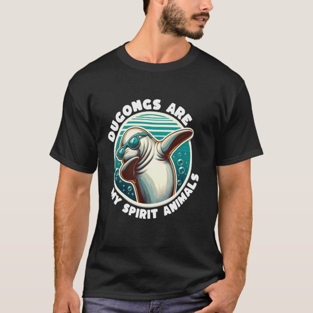 Camiseta Dugongo Engraçado Vaca Marinha Dugongo (Frente)