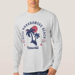 Camiseta Duke Kahanamoku Beach Hawaii Retro Palm Trees 60s