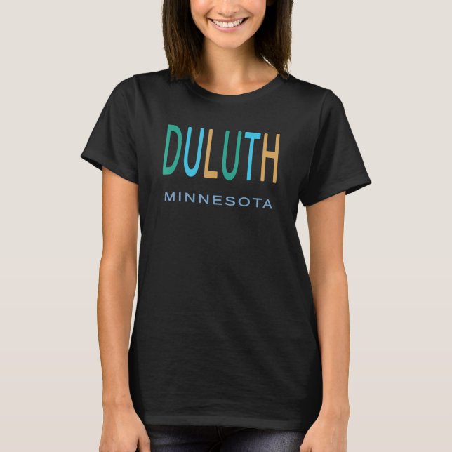 Camiseta DULUTH MINNESOTA Blue Green and Yellow Orange MN (Frente)