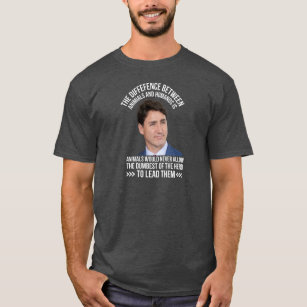 Camiseta Dumb Justin Trudeau   Humor político canadiano
