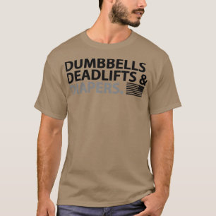 Camiseta Dumbbells Deadlifos e pais de ginástica divertidos