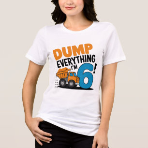 Camiseta "Dump All: Aniversário Design para Crianças"
