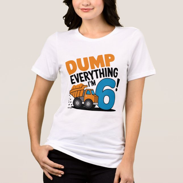 Camiseta "Dump All: Aniversário Design para Crianças" (Frente)
