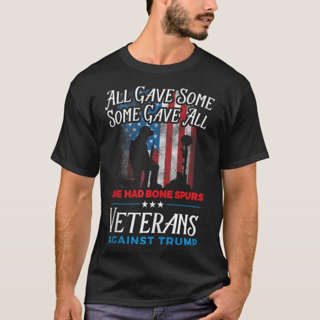 Camiseta Dump Trump Cadet Bone Spurs Veterans Contra Trump (Frente)