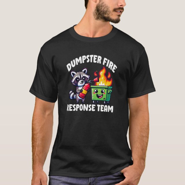 Camiseta Dumpster Fire Response Team Raccoon (Frente)
