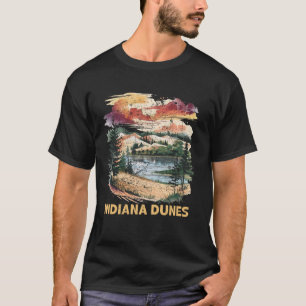 Camiseta Dunas Naturais de Indiana Dunes Lago Michigan Prai
