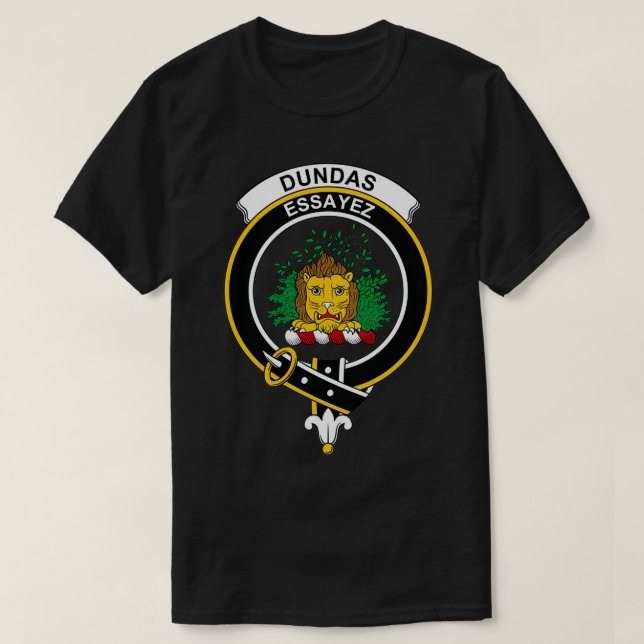 Camiseta Dundas Crest Tartan Clan Scottish Clan (Frente do Design)