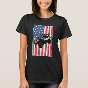 Camiseta Dune buggy para homens, a bandeira americana patri