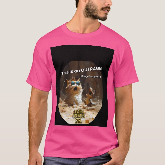 Camiseta Dungeon Crawler Carl - Isto É Uma Indignação (Frente)