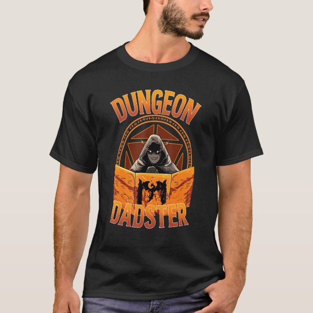 Camiseta Dungeon Dadster Rpg Gamer Dice Roll Master (Frente)