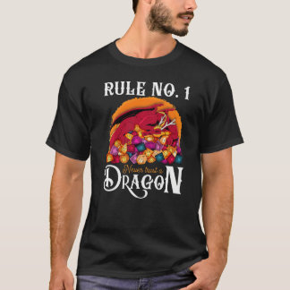 Camiseta Dungeon Dice Shirt Never Trust A Dragon RPG Gamers