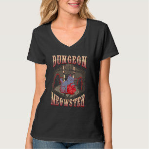 Camiseta Dungeon Meowster Cat Role Jogando Rpg Tabletop Gam