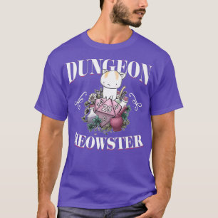 Camiseta Dungeon Meowster Engraçado DnD Gamer Cat Lover D20