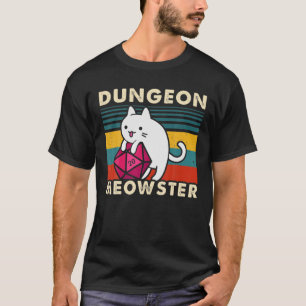 Camiseta Dungeon Meowster Funny Dnd Tabletop Gamer Cat D20