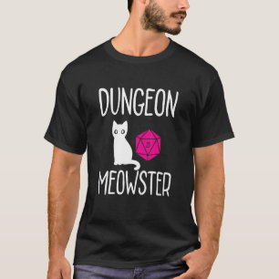 Camiseta Dungeon Meowster Rpg Tabletop Jogando Função Dm