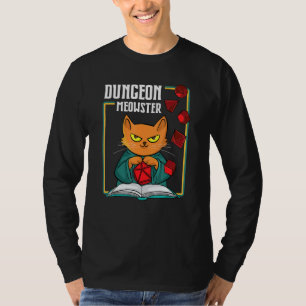 Camiseta Dungeon Meowster Rpg Tabletop Jogos Dm Reprodução