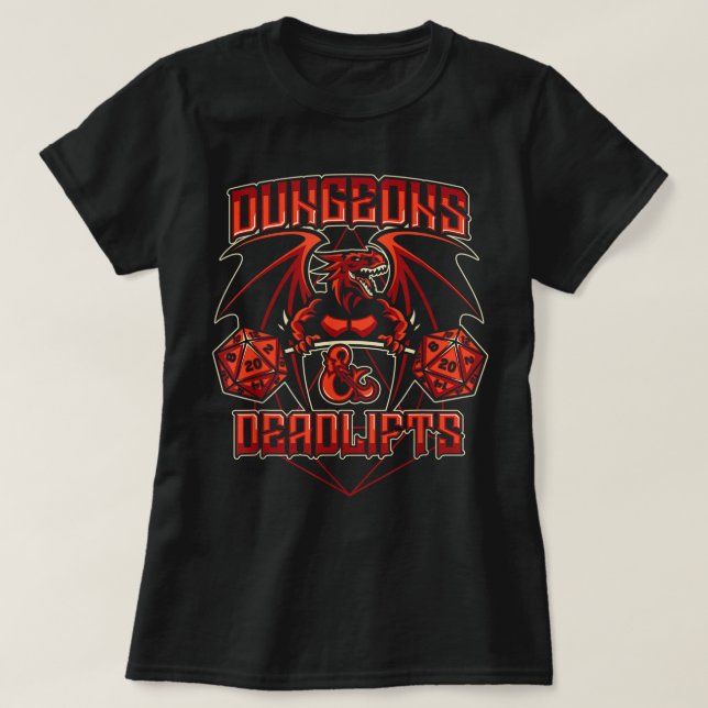 Camiseta Dungeons and Deadlifts Side Quest Workout Top, DM  (Frente do Design)