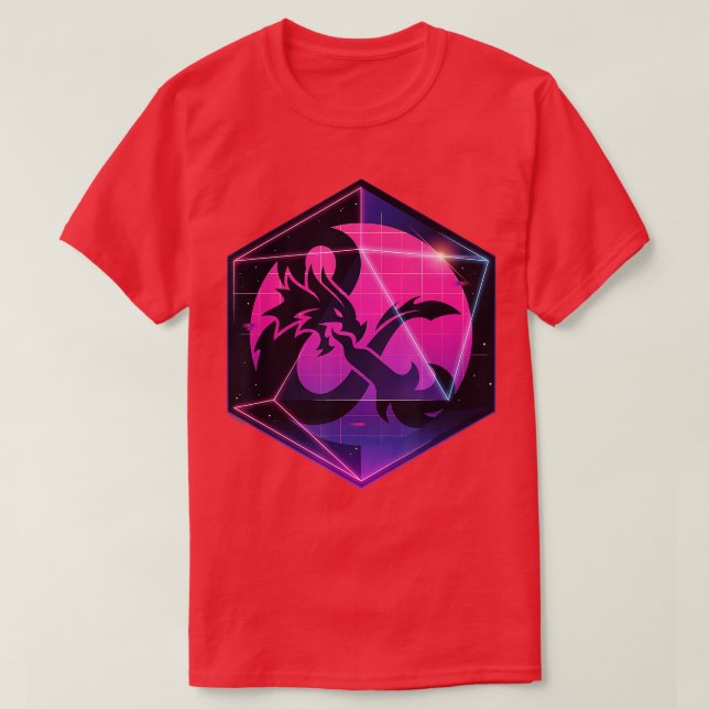 Camiseta Dungeons Dragon Ampersand em Dice 3D (Frente do Design)