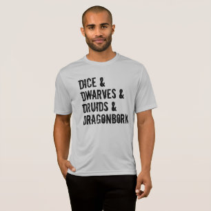 Camiseta Dungeons Dragon Inspirou Palavras Lista Camisa-T M