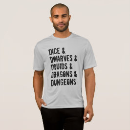 Camiseta Dungeons Dragon Inspirou Palavras Lista Camisa-T M
